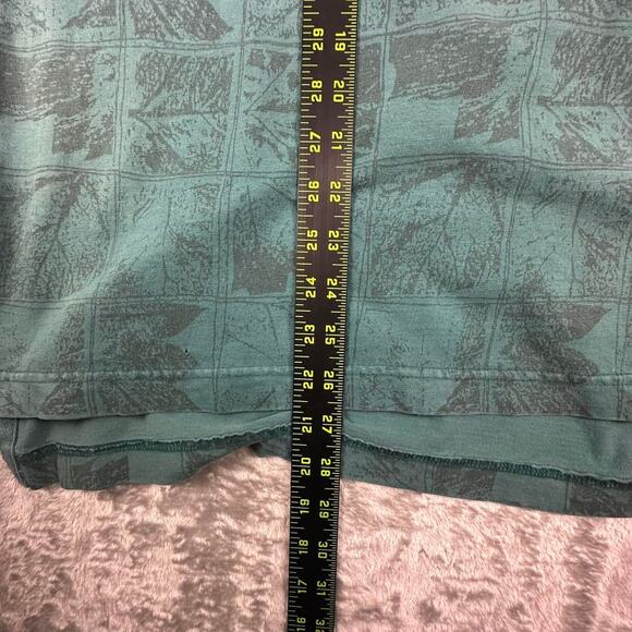Vintage Jansport Green/Blue AOP Design Polo Shirt Size Large - Picture 4 of 6